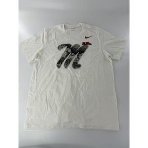 Nike Ole Miss Rebels Short Sleeve Core Cotton T-Shirt New Size Large L White